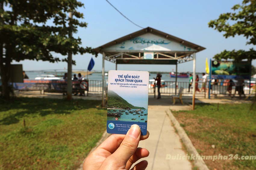 Thẻ kiểm soát khách tham quan du lịch Cù Lao Chàm