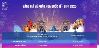 Bảng giá Vé xem Pháo Hoa Quốc Tế Đà Nẵng 2025 cập nhật mới nhất vé pháo hoa quốc tế Đà Nẵng