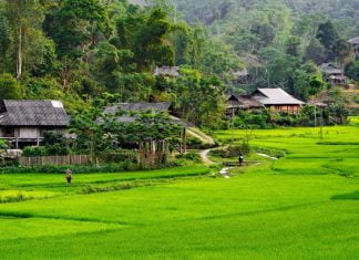 Lên bản Mòng Sơn La tắm suối nước nóng, ăn đặc sản Tây Bắc Bản Mòng Sơn La