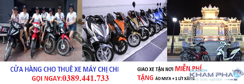 Cửa hàng thuê xe máy tại Huế