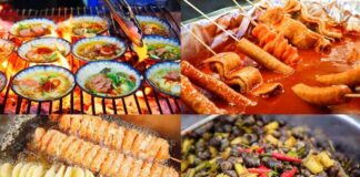 Bạt ngàn đồ ăn vặt đường phố ở chợ đêm Helio