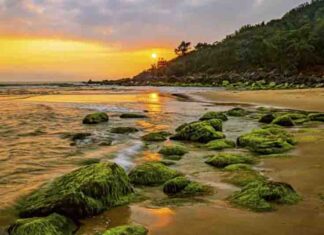 Bình minh tuyệt đẹp tại rạn Nam Ô