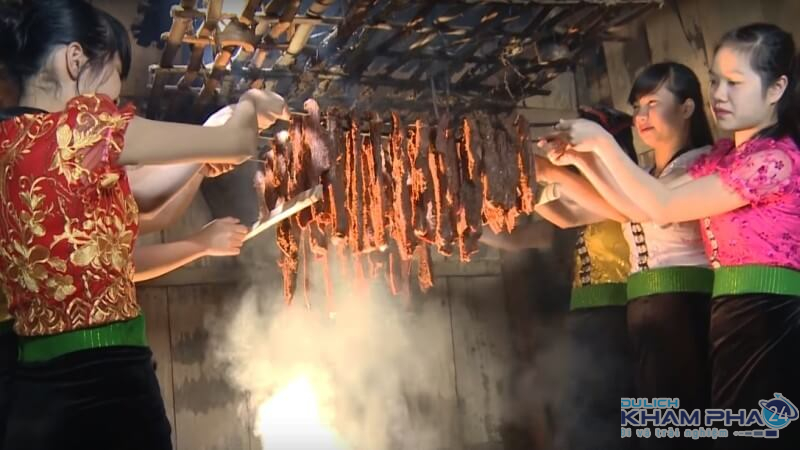 Thịt trâu gác bếp Điện Biên